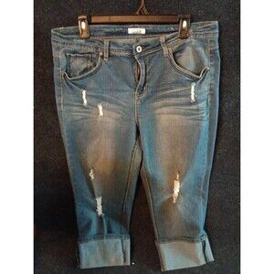 Cato Women's Denim Blue Jean Capris 14 Cuffed Pre-owned Good